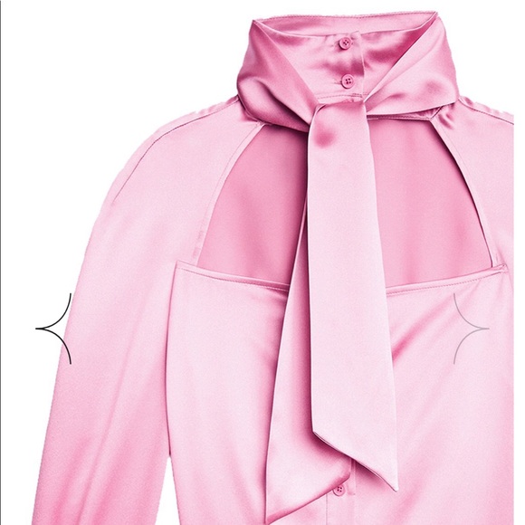 Fleur du Mal pink silk blouse, size 4 - Picture 3 of 11